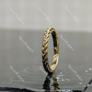 Doveggs braided circle wedding band-1.7/2.2mm band width