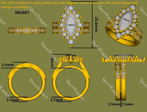 IAIAK round pave bezel moissanite wedding band-2.5mm band width