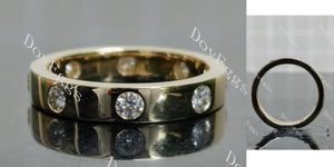 round full eternity pave moissanite/lab grown diamond wedding band