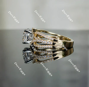 Doveggs pave engagement ring only semi-mount only(Exclusively to DovEggs Stones)