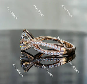 Doveggs split shank engagement ring only semi-mount only(Exclusively to DovEggs Stones)