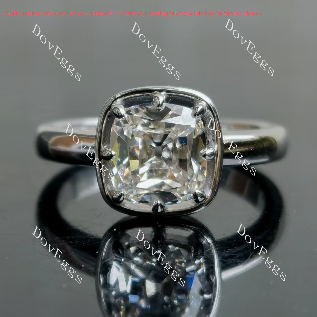 Doveggs solitaire engagement ring only semi-mount only(Exclusively to DovEggs Stones)