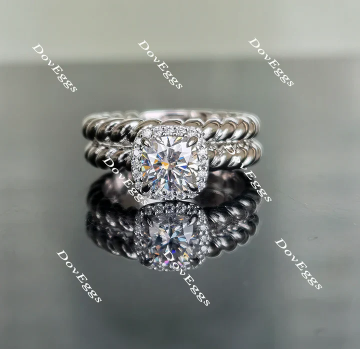 Braided circle plain wedding band-3mm band width(Wedding Band Only) - DovEggs-Seattle