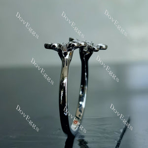 Maisie Daisy floral moissanite/lab grown diamond wedding band-2.0mm band width