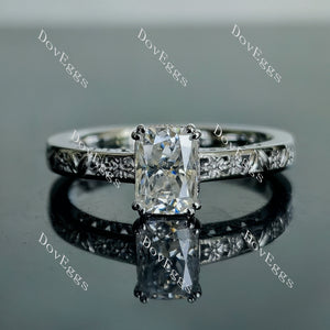 Doveggs radiant solitaire moissanite engagement Ring