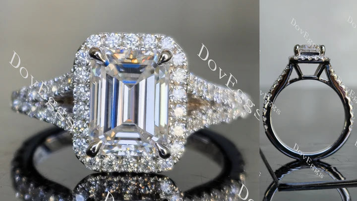 Doveggs split shank pave engagement ring only semi-mount only(Exclusively to DovEggs Stones) - DovEggs-Seattle