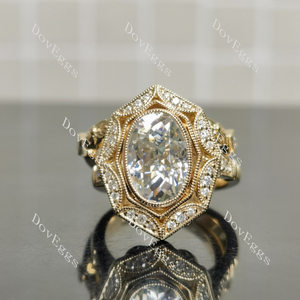 DovEggs halo vintage engagement ring semi-mount only(Exclusively to DovEggs Stones)