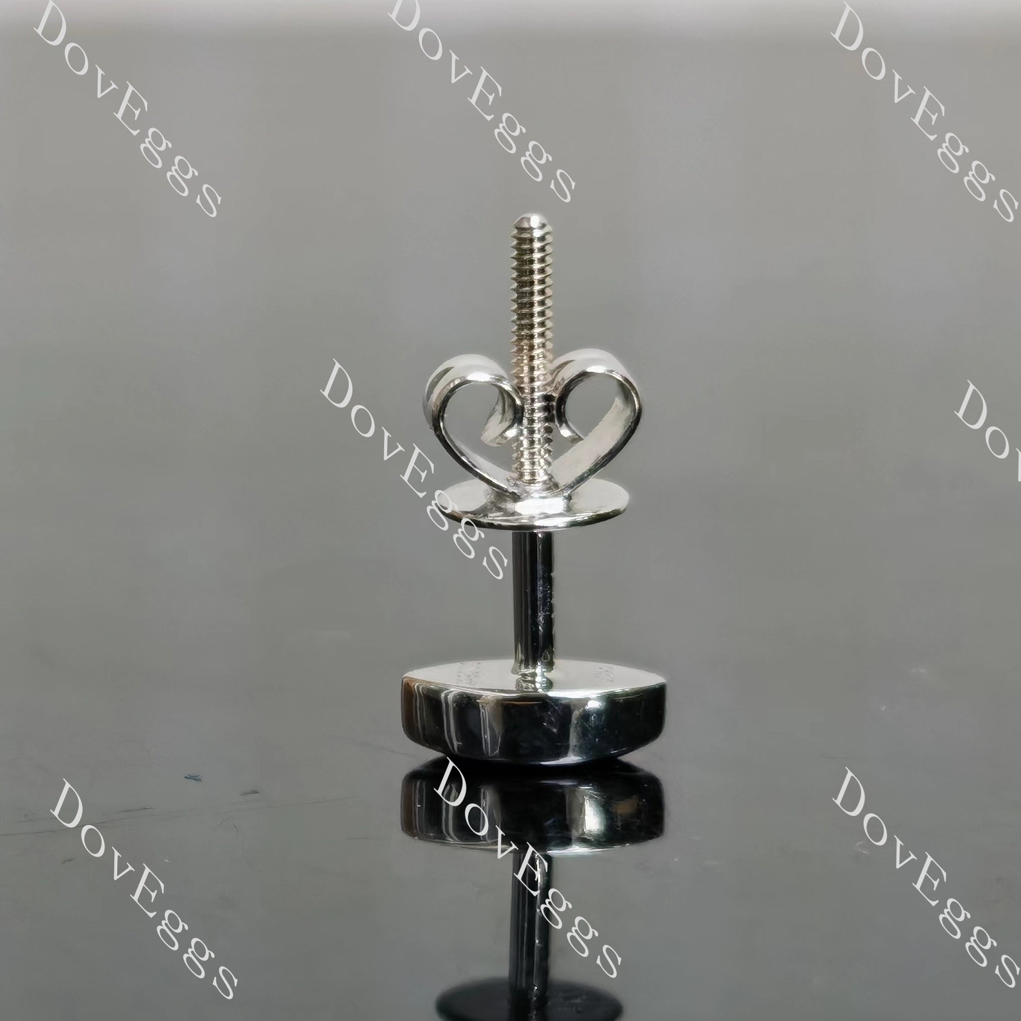 Doveggs round colored gem/moissanite/lab grown diamond eye earstuds(A pair of stud earrings)
