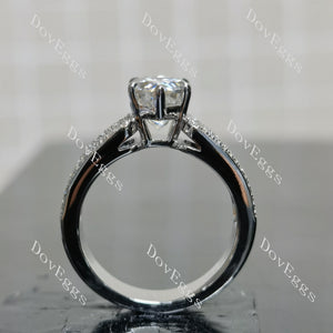 (size 7) Doveggs sterling silver 3ct Pear moissanite engagement ring
