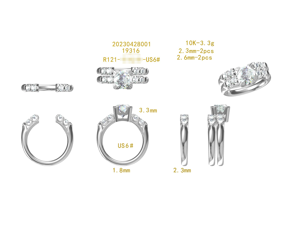 Doveggs round pave moissanite/lab grown diamond wedding band-2.3mm band width
