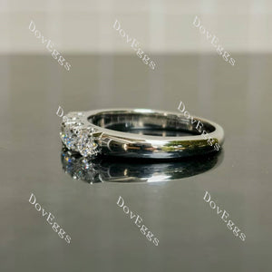 (size 10.5) Doveggs sterling silver 2ct round nova cut moissanite bridal set(2 rings)