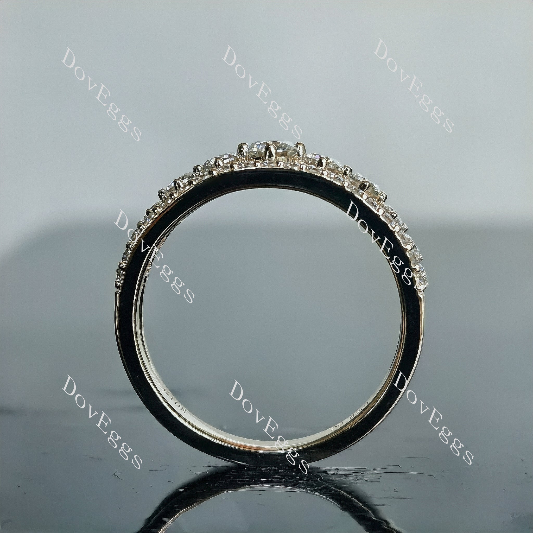 Doveggs round pave moissanite wedding band-2.8mm band width