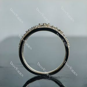Doveggs round pave moissanite/lab grown diamond wedding band-2.8mm band width