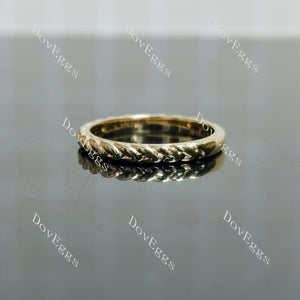 Doveggs braided circle wedding band-1.7/2.2mm band width