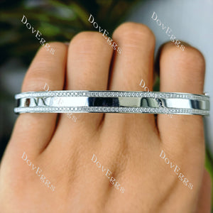 Doveggs round half eternity pave moissanite bangle/moissaite bracelet