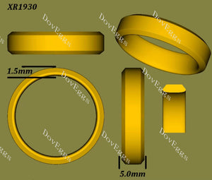 Doveggs tungsten brushed wedding band-5mm band width