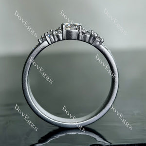 Doveggs round art deco moissanite/lab grown diamond wedding band-4.0mm band width