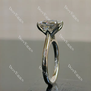 Doveggs Elongated cushion solitaire moissanite engagement ring