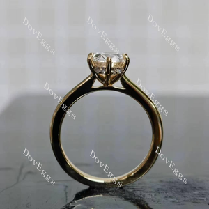 (size 7.5 ) Doveggs 14k yellow gold 2.021ct oval E color VVS2 Clarity Excellent cut lab grown diamond ring(certified)