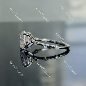 Doveggs pear pave moissanite engagement ring