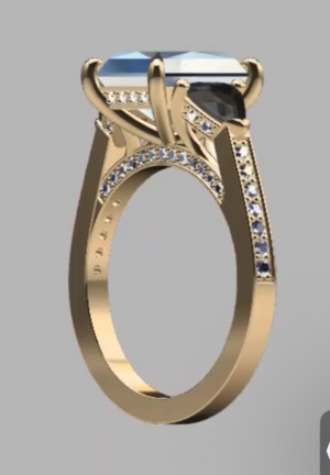 Customization of 3 stones ring
