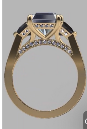 Customization of 3 stones ring