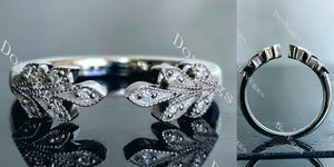 Doveggs round moissanite/lab grown diamond wedding band (wedding band only)-2.3mm band width