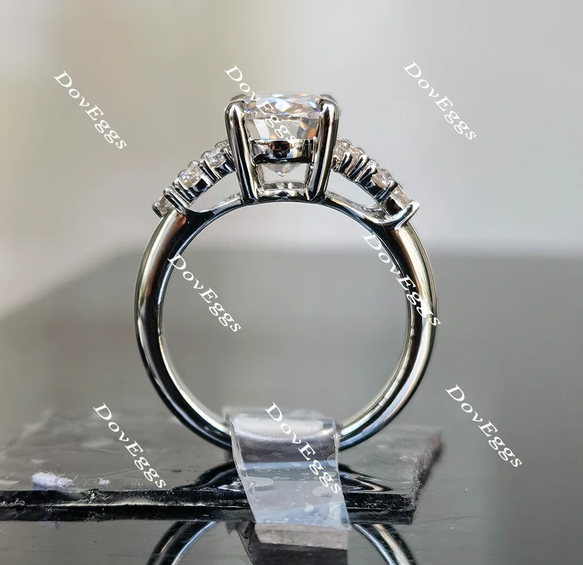Doveggs side stones engagement ring only semi-mount only(Exclusively to DovEggs Stones)