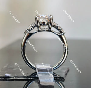 Doveggs side stones engagement ring only semi-mount only(Exclusively to DovEggs Stones)