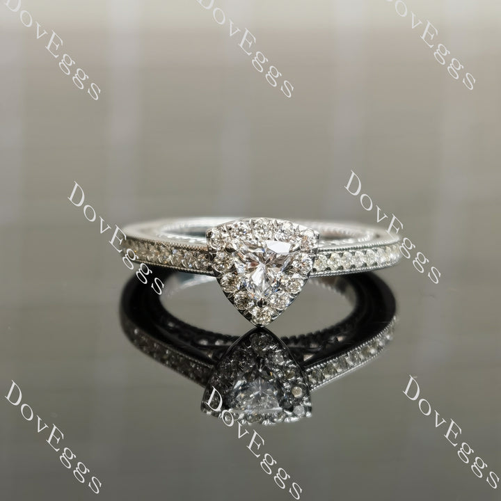 DovEggs halo channel set engagement ring only semi-mount only(Exclusively to DovEggs Stones) - DovEggs-Seattle