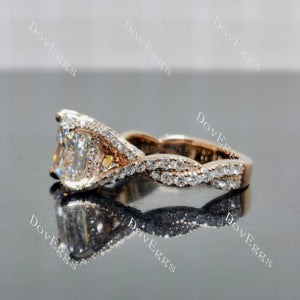 Carissa's Dream Radiant Pave Split Shanks Lab Grown Diamond Engagement Ring