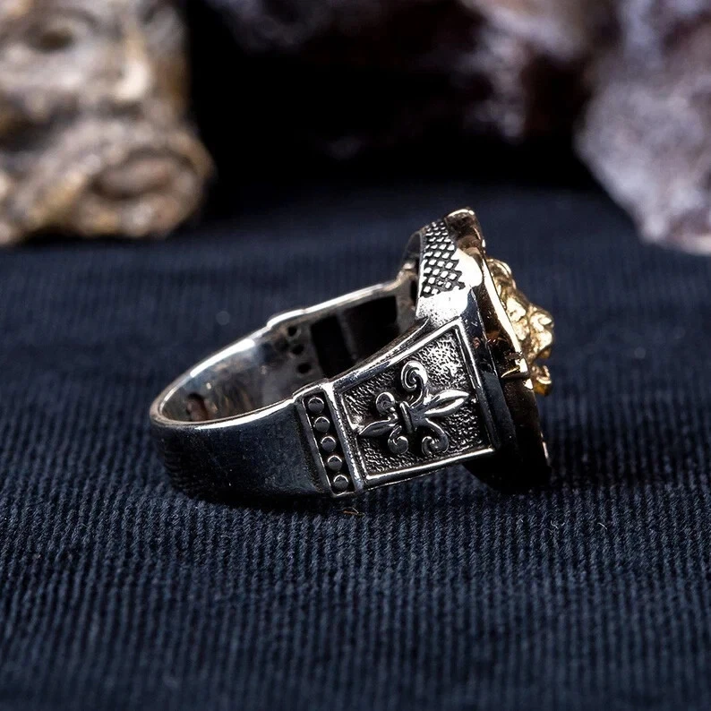 Group Order Lion art deco vintage moissanite/colored gem ring