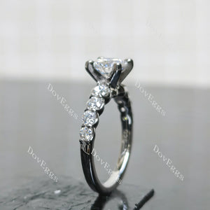(size 6) Doveggs sterling silver 1ct round moissanite engagement ring