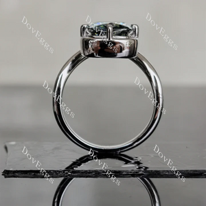 Doveggs bezel solitaire engagement ring semi-mount only(Exclusively to DovEggs Stones)