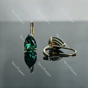 Doveggs pear solitaire colored gem earrings for women