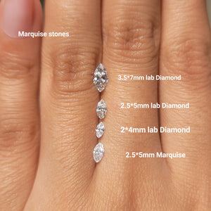 Doveggs 2*4mm/2.5*5mm/3.5*7mm marquise lab diamond accents