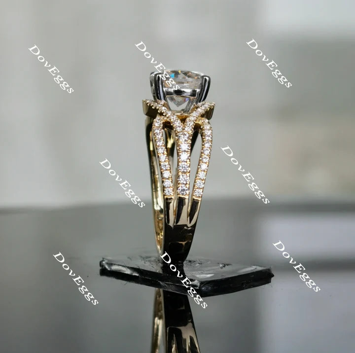 Doveggs pave engagement ring only semi-mount only(Exclusively to DovEggs Stones)