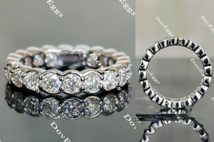 Paula’s 3mm round moissanite Eternity Band-4mm band width