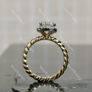 Jennifer 1 Cushion Halo Lab Grown Diamond Bridal Set (2 rings)