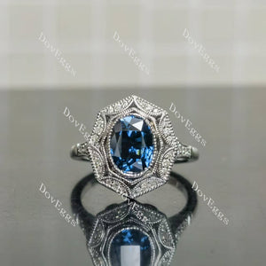 DovEggs halo vintage engagement ring semi-mount only(Exclusively to DovEggs Stones)