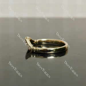 Doveggs round moissanite/lab grown diamond wedding band-2.3mm band width