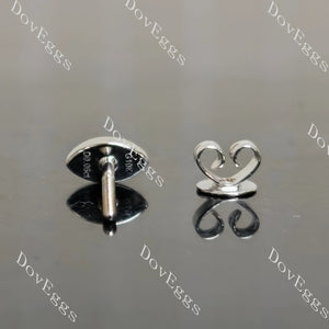 Doveggs round colored gem/moissanite/lab grown diamond eye earstuds(A pair of stud earrings)