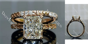Radiant Solitaire Lab Grown Diamond Bridal Set