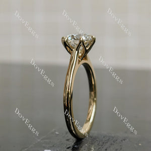 Doveggs round solitaire moissanite engagement ring