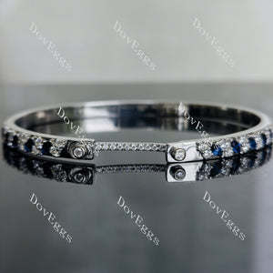 Doveggs round moissanite/lab grown diamond/colored gem bangle