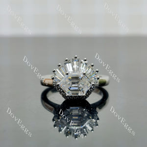 The Gatsby Dovie Doutch Marquise cut halo moissanite engagement ring