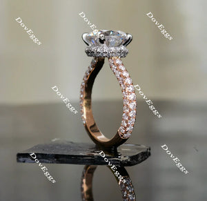 Doveggs pave engagement ring only semi-mount only(Exclusively to DovEggs Stones)