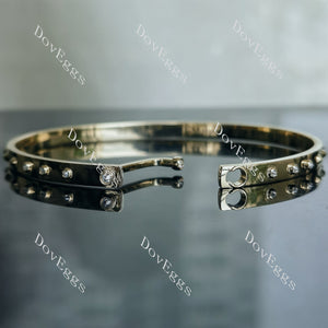 Doveggs round moissanite bangle/bracelet