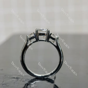 (size 4) Doveggs sterling silver 1ct cushion moissanite engagement ring