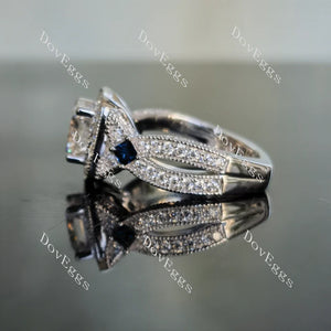 DovEggs pave halo engagement ring semi-mount only(Exclusively to DovEggs Stones)